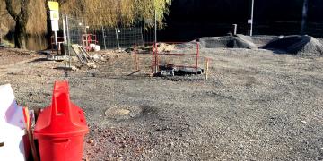 Quai sur la Dordogne - Fin des travaux des réseaux secs et humides (5 décembre 2017)